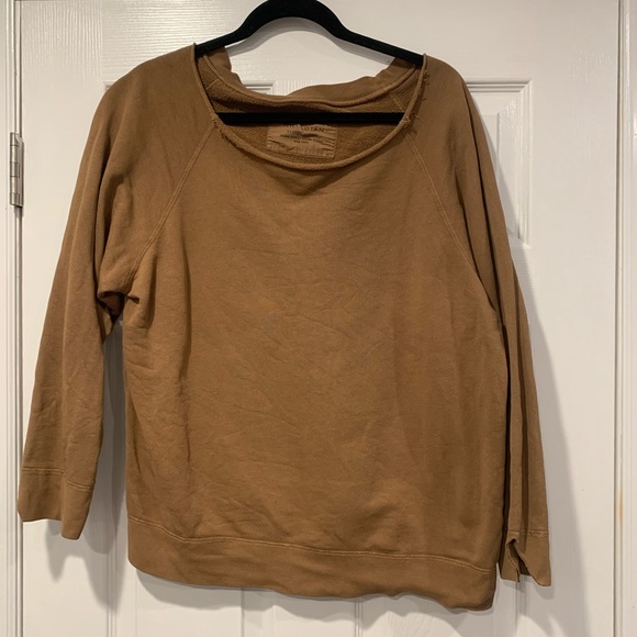 Nili Lotan Tops - Nili Lotan Luka Scoop Neck Distressed Sweatshirt